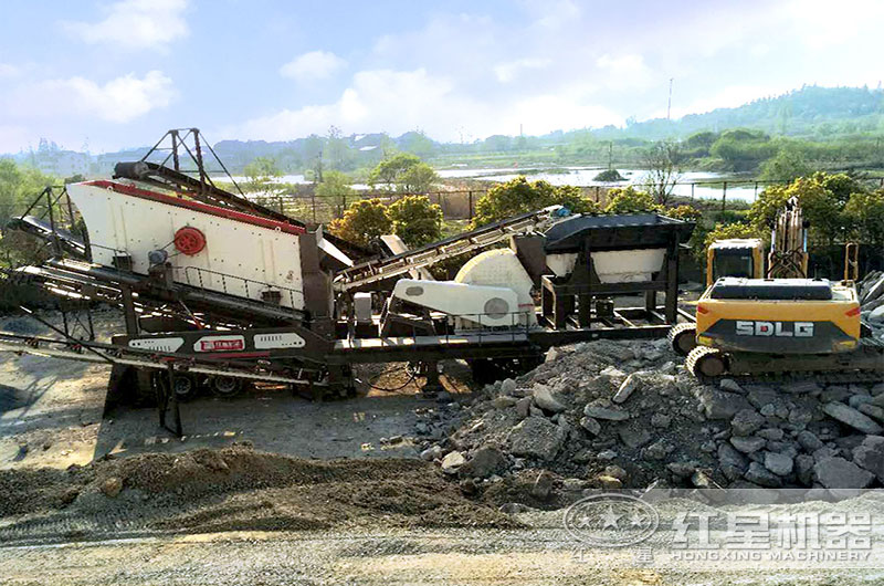 建筑垃圾處理現場拍攝